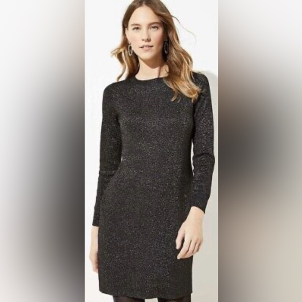 NEW - Black Shimmer Sweater Dress